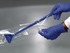 Ladle, long handle, disposable, blue, packaged individually