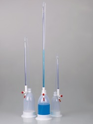 Splinter-proof titrating burette, assortment