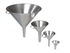 Funnel, stainless steel, assortment