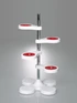 Funnel stand for four funnels with reducing inserts