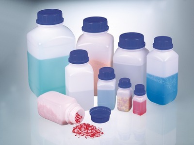 Wide-necked reagent bottles